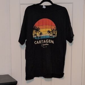 Source Unknown Cartagena Graphic Tee - Black and Multicolor